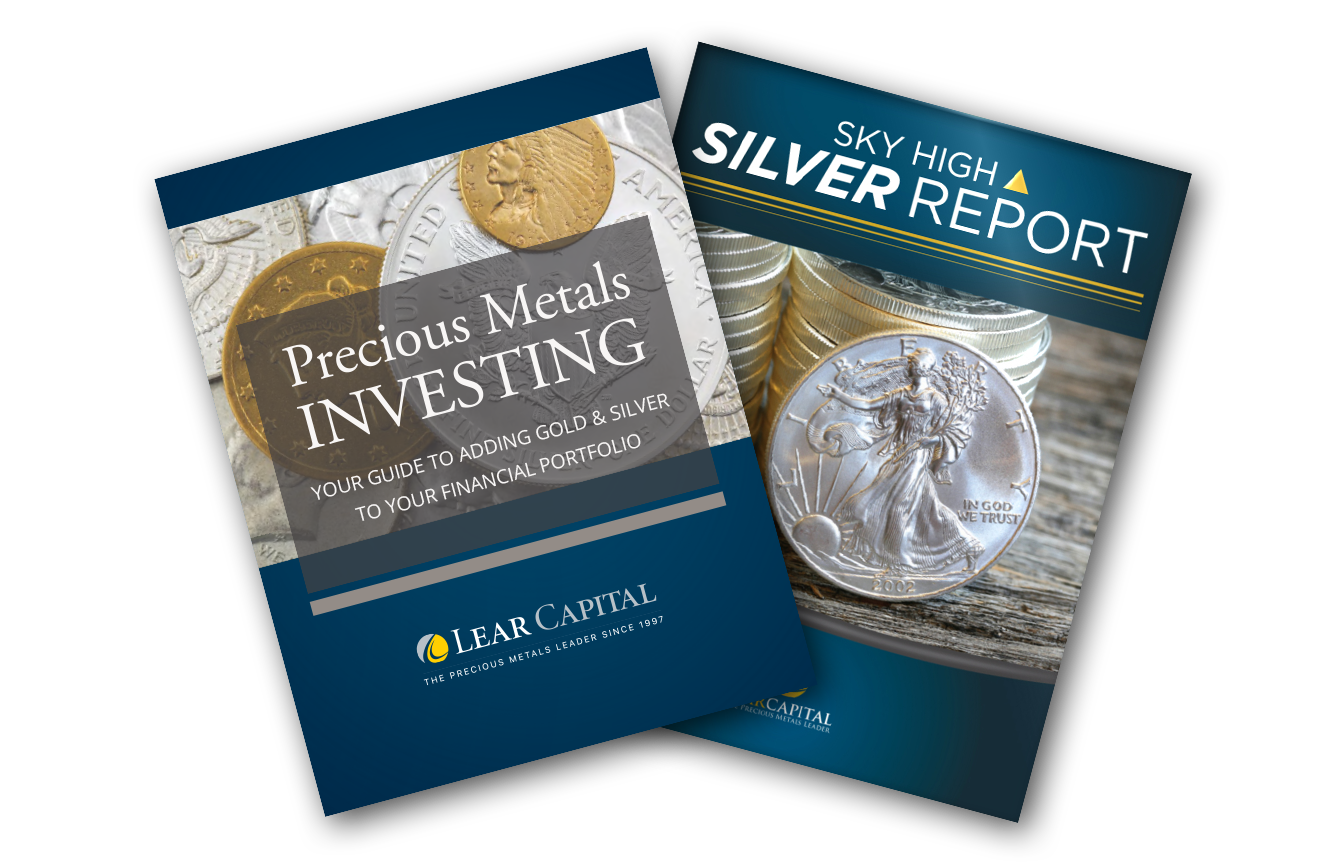 2 brochures, Precious Metals Investing and Sky High Silver covers